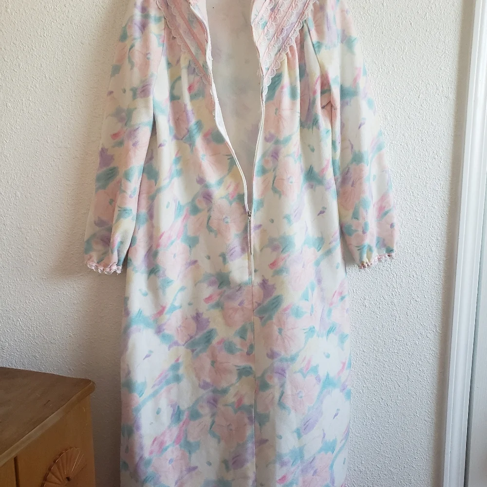 #Floral Pastel Long Robe Vintage
